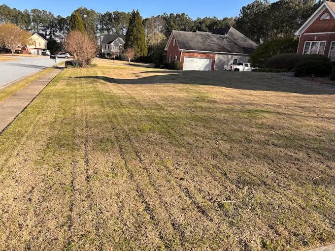 Residential lawn maintenance project Georgia